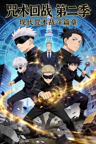 动漫《咒术回战》第二季海报 - 现代咒术战斗题材